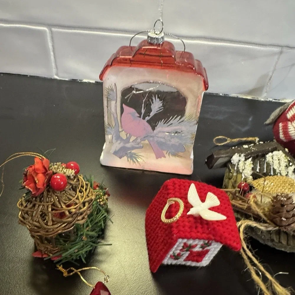 Vintage & Kitsch Handmade Bird Themed‎ Christmas Ornaments and Decor 14